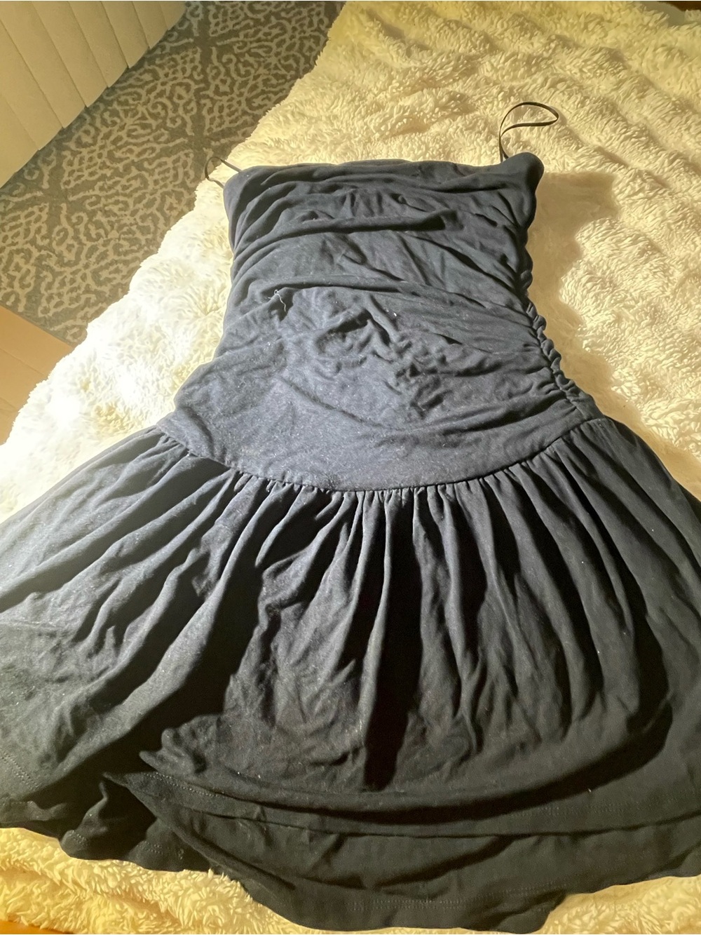 Garage Strapless Black Skater Dress - Classic Women's Summer Dress size xs